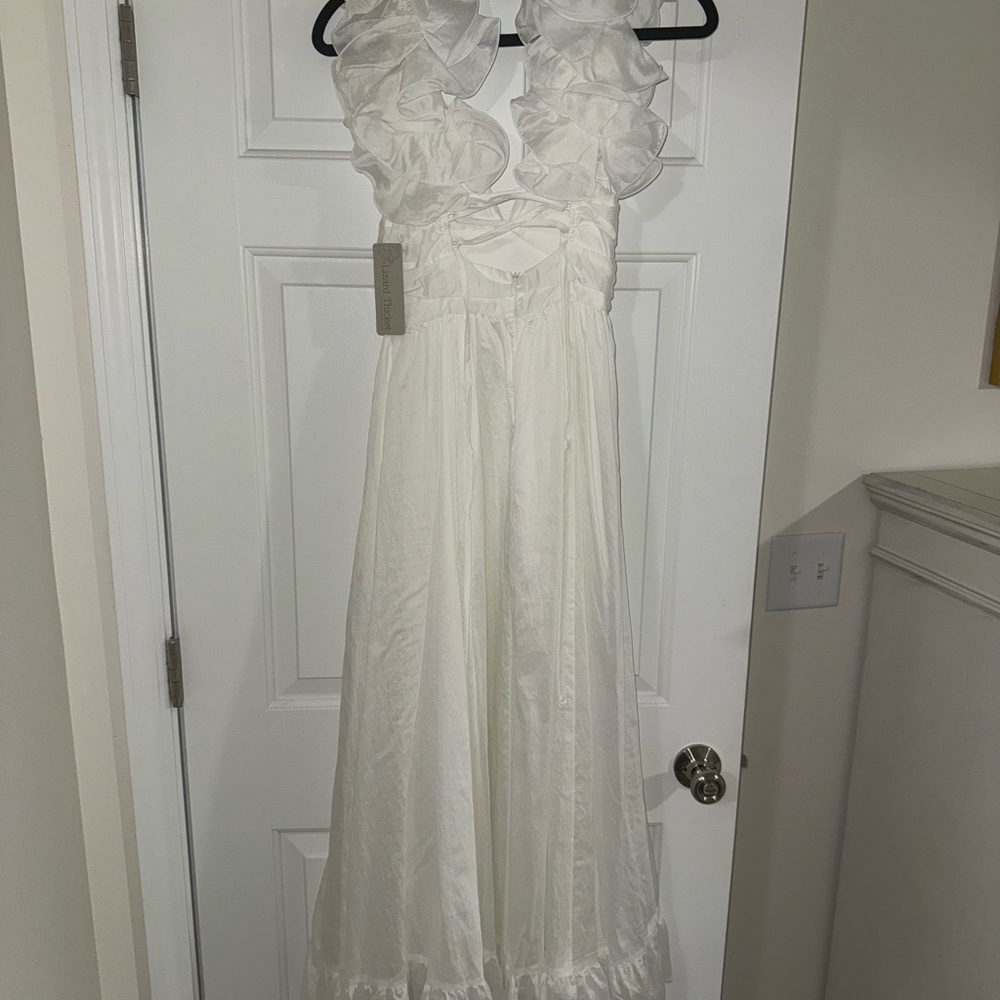 Lizard Thicket White Ruffled Maxi Dress - Picture 3 of 5